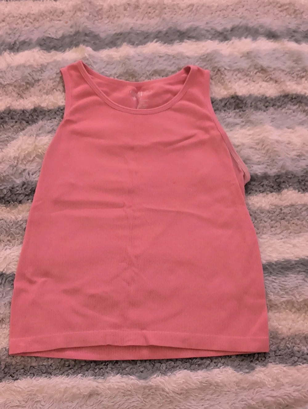 Everyday Pink Ribbed Tank Top for Girls